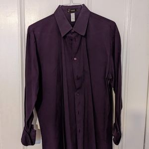 Vintage Versace Purple button down on mens XL
